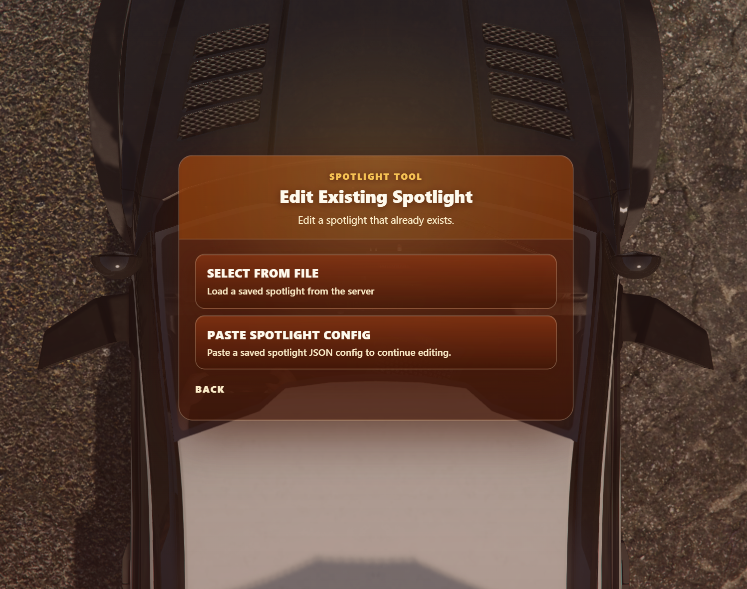 Tool Edit Existing